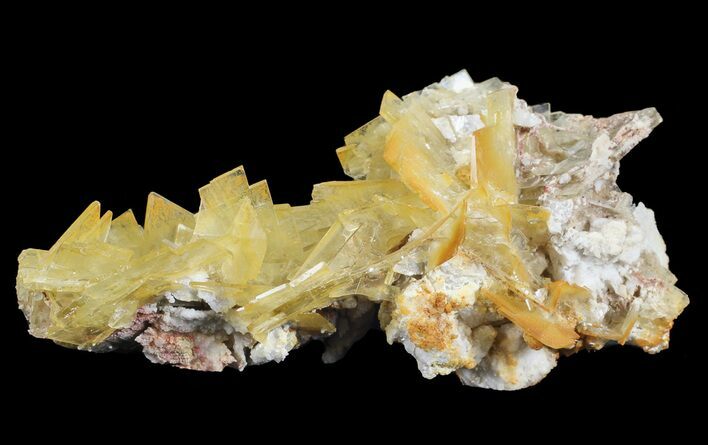Yellow Barite Crystal Cluster - Peru #64133